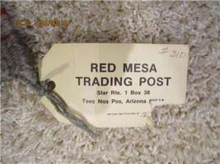   Rug Native American Indian Red Mesa Trading Post Signed 1970s  