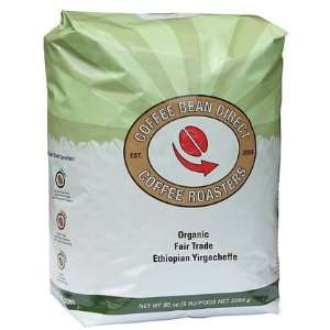 Coffee Bean Direct Ethiopian Yirgacheffe, Organic Fair Trade Whole 