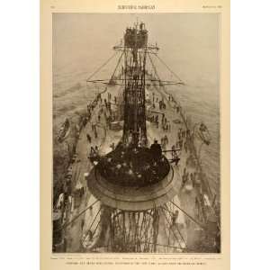 1915 Print USS New York Battleship Fire Control Tower   Original 