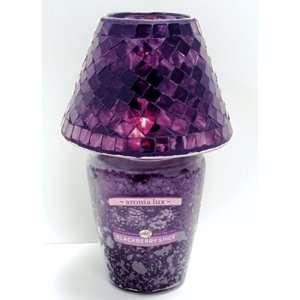 aroma luxTM Jar Candle with Mosaic Glass Shade   Blackberry:  