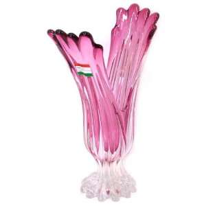  Murano Art Glass Cranberry Sculpture Vase C14: Everything 