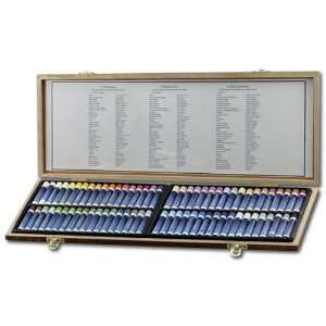  72 Large Oil Pastels in Wood Storage Case Arts, Crafts & Sewing