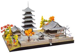 Japanese Temple FULL Set with Diorama Base   Tomytec 1/150 N scale 