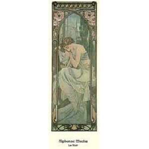   Print   Nuit   Artist Alphonse Marie Mucha  Poster Size 35 X 11