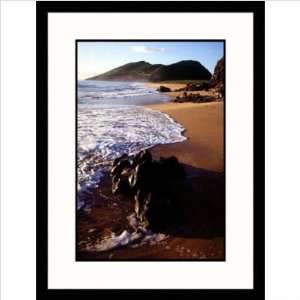 Rocks on St. Kitts Beach Framed Photograph   Robin Hill Frame Finish 