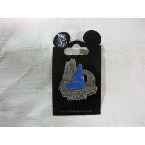  Disney Pin Silver Hollywood Studios with Blue Sorcerer Hat 