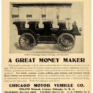  1903 Ad Chicago Motor Vehicle 12 Passenger Canopy Car 