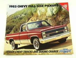 1983 83 Chevrolet CHEVY PICKUP Truck BROCHURE C10 K20  