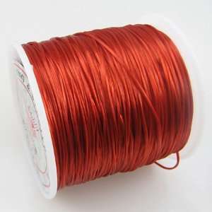  229ft stretch elastic beading cord .5mm red orange