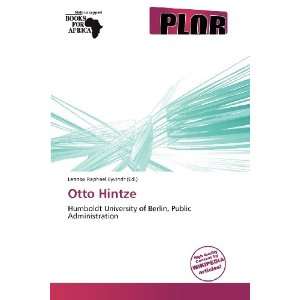  Otto Hintze (9786138615095) Lennox Raphael Eyvindr Books