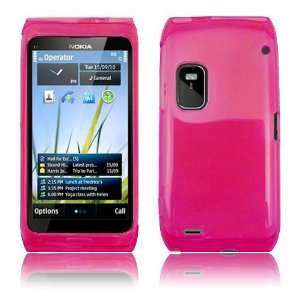   Tech Pink Gel Skin Case Cover for Nokia E7 Cell Phones & Accessories