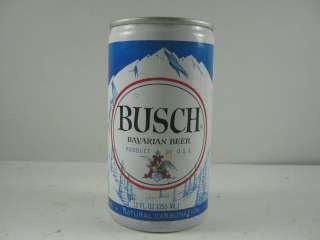 Busch Bavarian Beer Can brewed by Anheuser Busch Inc.  