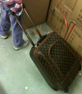 New Rolling Designer Inspired Monogram Luggage 24 Travel Suitcase Bag 