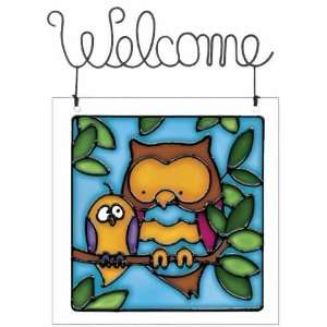   Glass Art Stained Glass Square 6 its A Hoot Arts, Crafts & Sewing