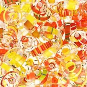  Carnival Stripes Slicers Furnace Glass Beads: Arts, Crafts 