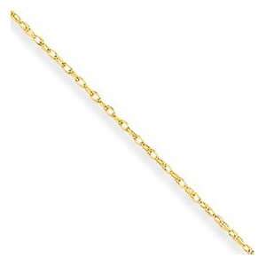  10K Yellow Gold Polished .7mm Solid Cable Rope Chain 20 Jewelry