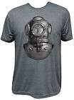 Mens Annex Diver Bell Helmet Art T Shirt Sea diver Metal Steampunk 