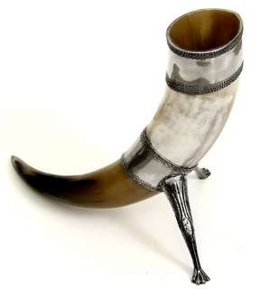 HAUGRUD NORWAY Pewter Drinking Cattle Horn  