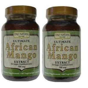 Only Natural Ultimate African Mango, 60 Count, Pack of 2 