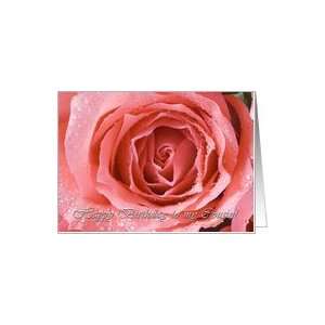  Pink Rose   Happy Birthday to my Cousin Card Health 
