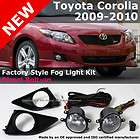 Toyota Corolla 09 10 OEM Factory Style Clear Fog Light Lamp + Switch 