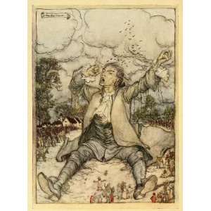   Rackham Gullivers Travels Gulliver Raised Himself