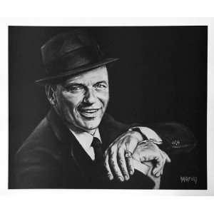  Frank Sinatra 1 Charcoal Portrait: Home & Kitchen