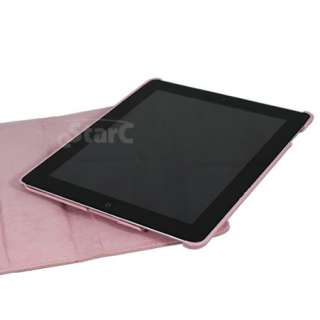 brand new baby pink leather case for apple ipad 2g