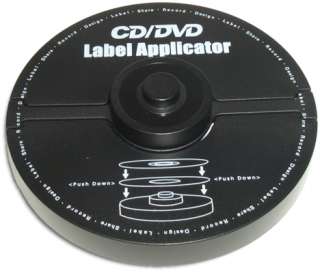 CD/DVD LABEL APPLICATOR for easily applying labels  