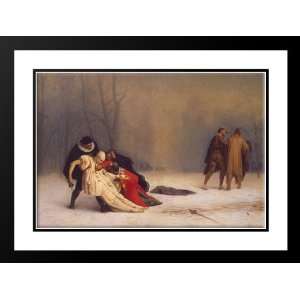 Gerome, Jean Leon 38x28 Framed and Double Matted Duel After a 