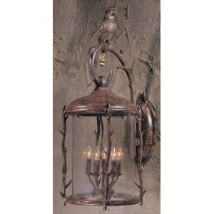  Aviary outdoor   wall mounted light in rust patina with 