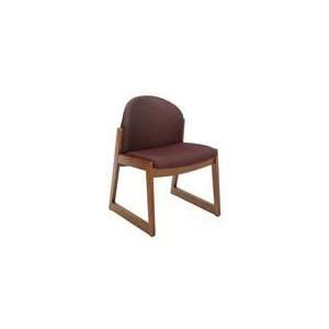  Urbane Cherry Side Chair with no Arms in Burgundy fabric 
