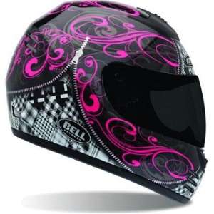   Face Motorcycle Helmet Zipped Black/Pink Large   2021799 Automotive