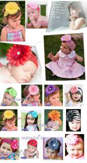sets x baby girls hair clip Party bow Stripe daisy flower crochet 