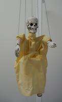 Vintage Antique Halloween Skeleton Skull Day of Dead Marionette Puppet 
