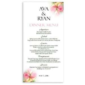    235 Wedding Menu Cards   Rose Pink Baby Twins: Office Products