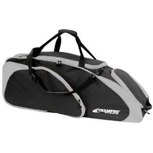  Custom CHAMPRO Large Equipment Bag With Wheels BLACK/GREY 