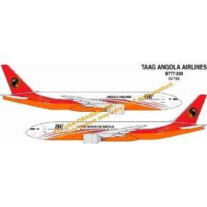   Wings TAAG Angola Airlines B777 200 Model Plane: Everything Else