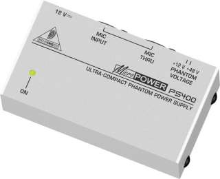 Behringer MICROPOWER PS400 Phantom Power Supply 4033653011013  