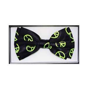  Lime Green Peace Signs Black Bow Tie: Kitchen & Dining