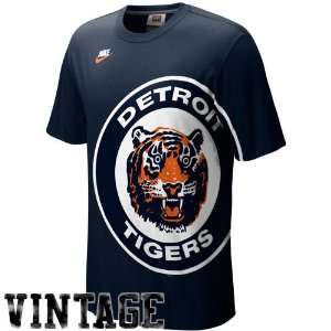 Nike Detroit Tigers Navy Blue In The Zone Cooperstown T shirt (X Large 