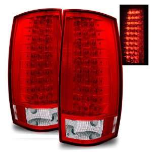    07 11 Chevy Surburban Red/Clear LED Tail Lights Automotive