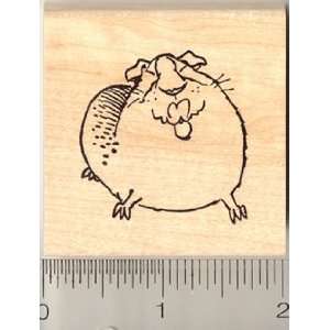 Guinea Pig Smooch Rubber Stamp   Wood Mounted
