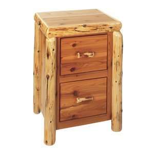  Fireside Lodge 17040 Traditional Cedar Log File Cabinet 