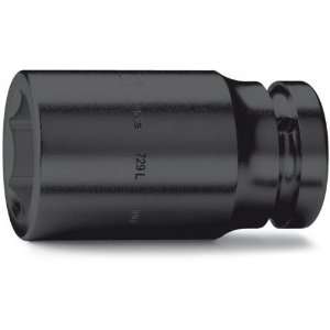Beta 729L 24mm Long 1 Drive Impact Socket, with Chrome Plated:  