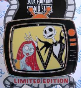   Nightmare Before Christmas Jack & Sally TV Spinner LE 300 Pin  