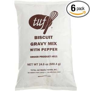 Tuff Stuff Gravy Biscuit With Pepper 24 Ounce Packages (Pack of 6 