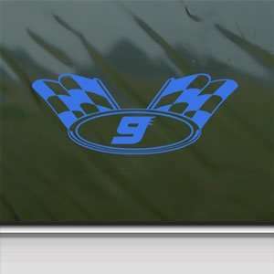  KASEY KAHNE # 9 CHECKERD FLAG Blue Decal NASCAR Car Blue 