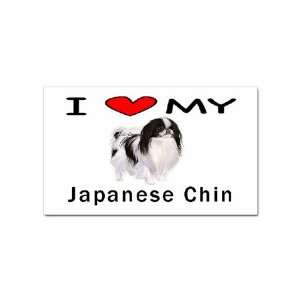  I Love My Japanese Chin Rectangular Magnet Office 