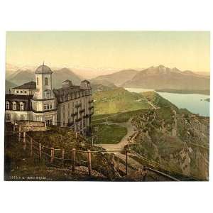  Photochrom Reprint of Hotel Rigi Kulm and the Alps, Rigi 